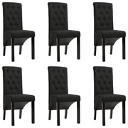 Eetkamerstoelen stof 6 stuks zwart 42x57x95 cm