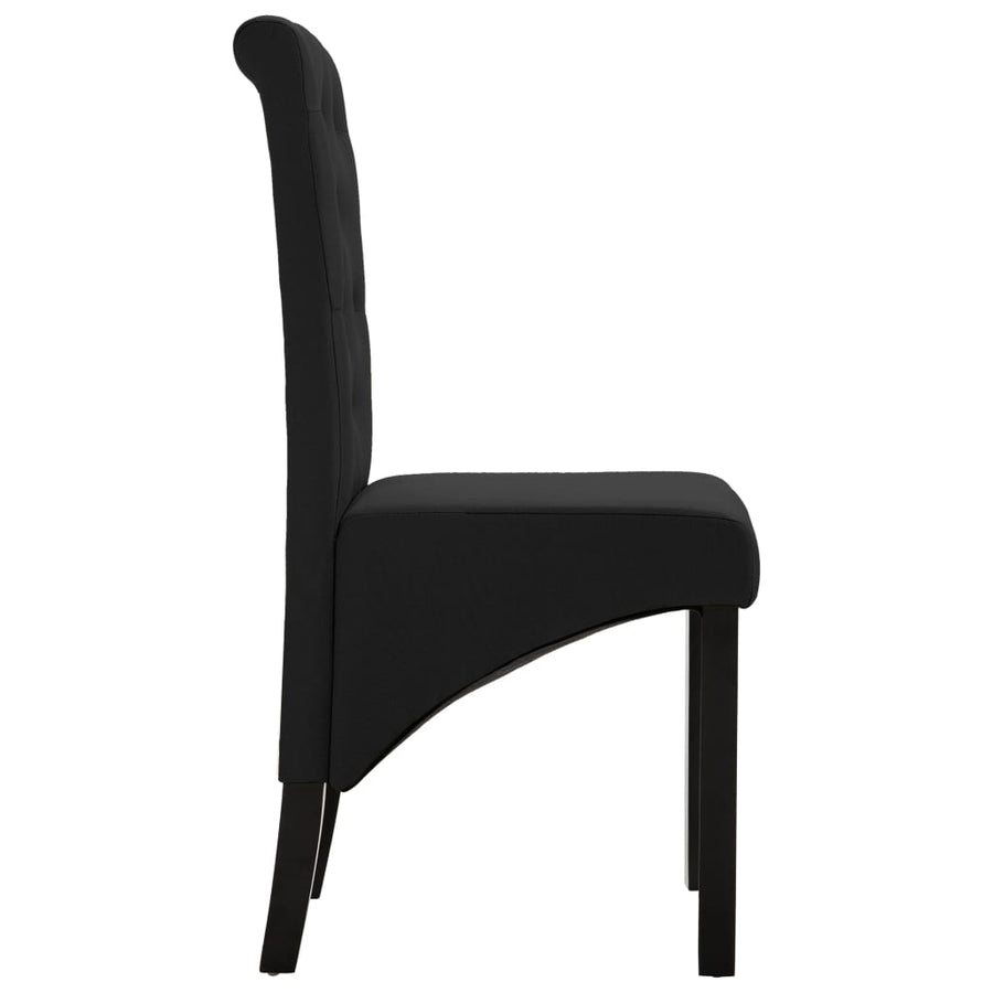 Eetkamerstoelen Stof 6 Zwart