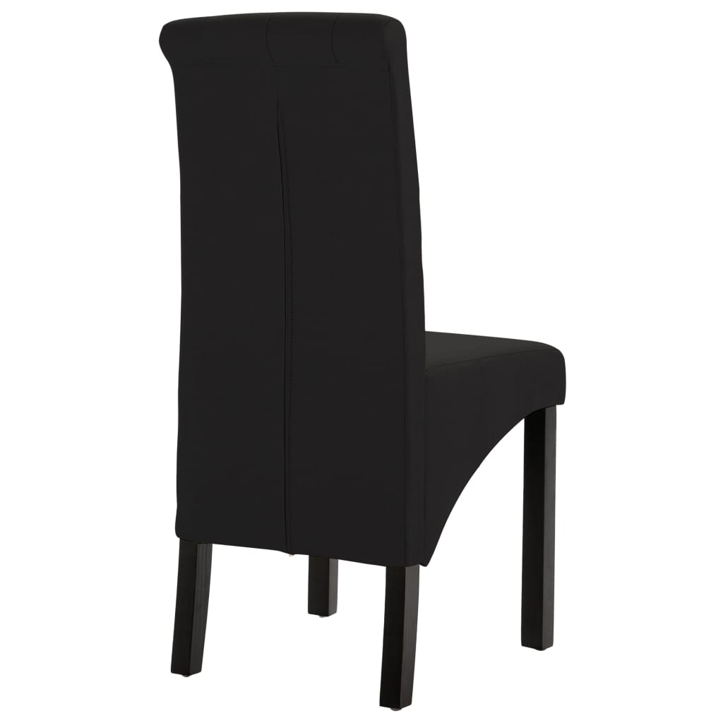 Eetkamerstoelen Stof 6 Zwart