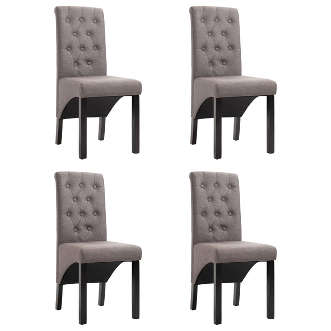 Eetkamerstoelen Draaibaar Stof 4 Taupe