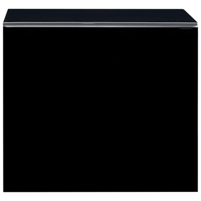 Salontafel 50X50X45 Cm Gehard Glas Zwart