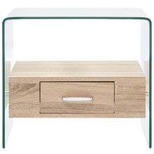 Salontafel Met Lade 50X50X45 Cm Gehard Glas