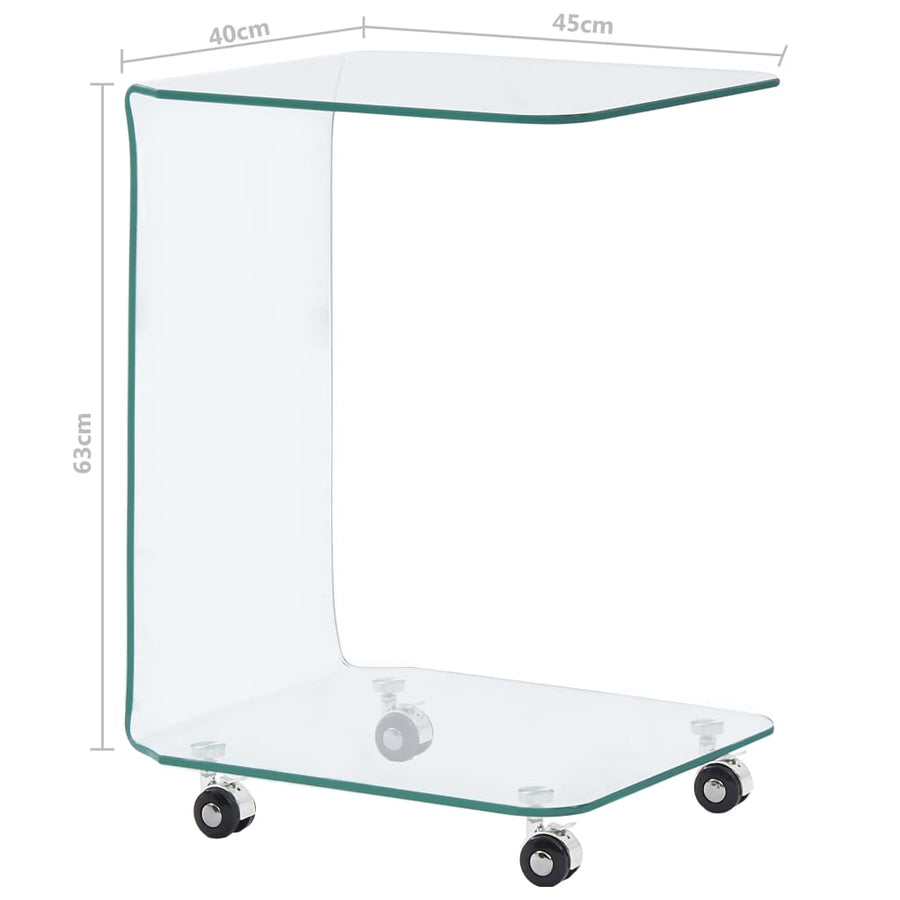 Salontafel Gehard Glas 45 x 40 x 63 cm