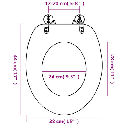 Toiletbrillen 2 st met soft-close deksels MDF zeesterontwerp 2 Zeester Ja