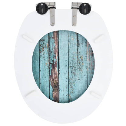 Toiletbrillen 2 st met soft-close deksels MDF houtontwerp 2 Oud hout Ja