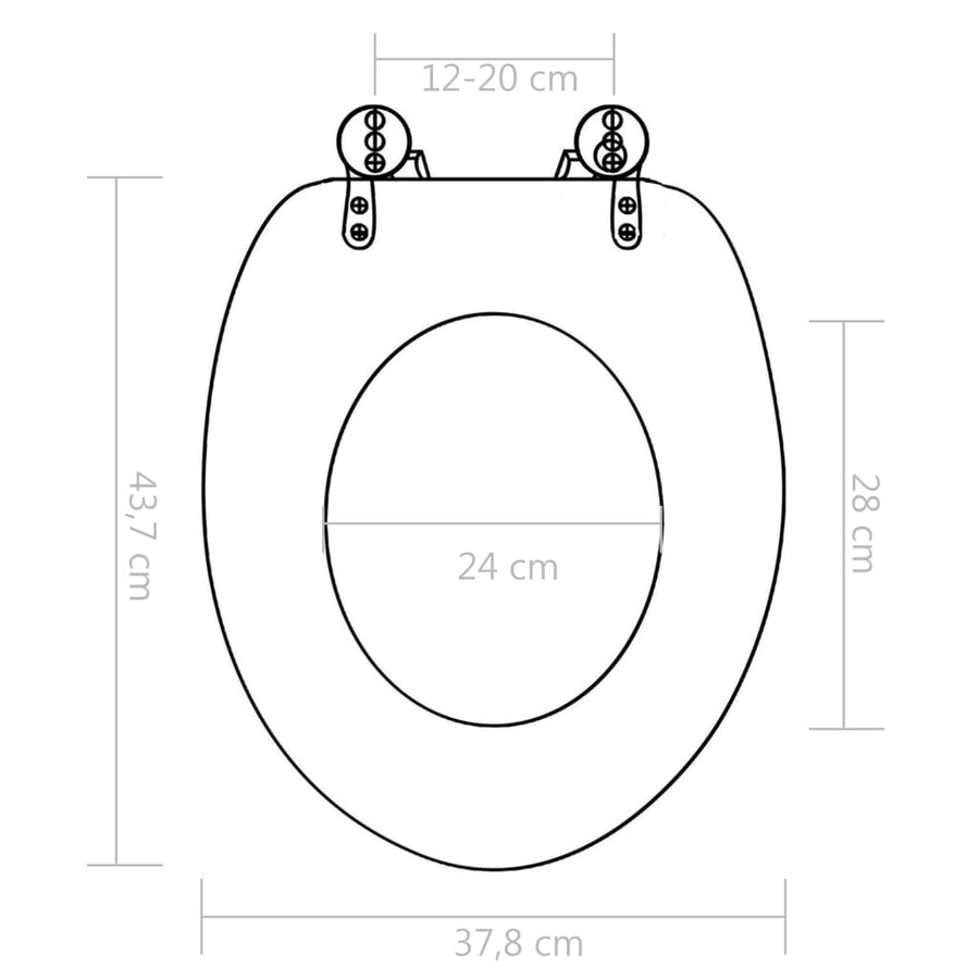 Toiletbrillen 2 st met soft-close deksels MDF New York ontwerp 2 New York Ja