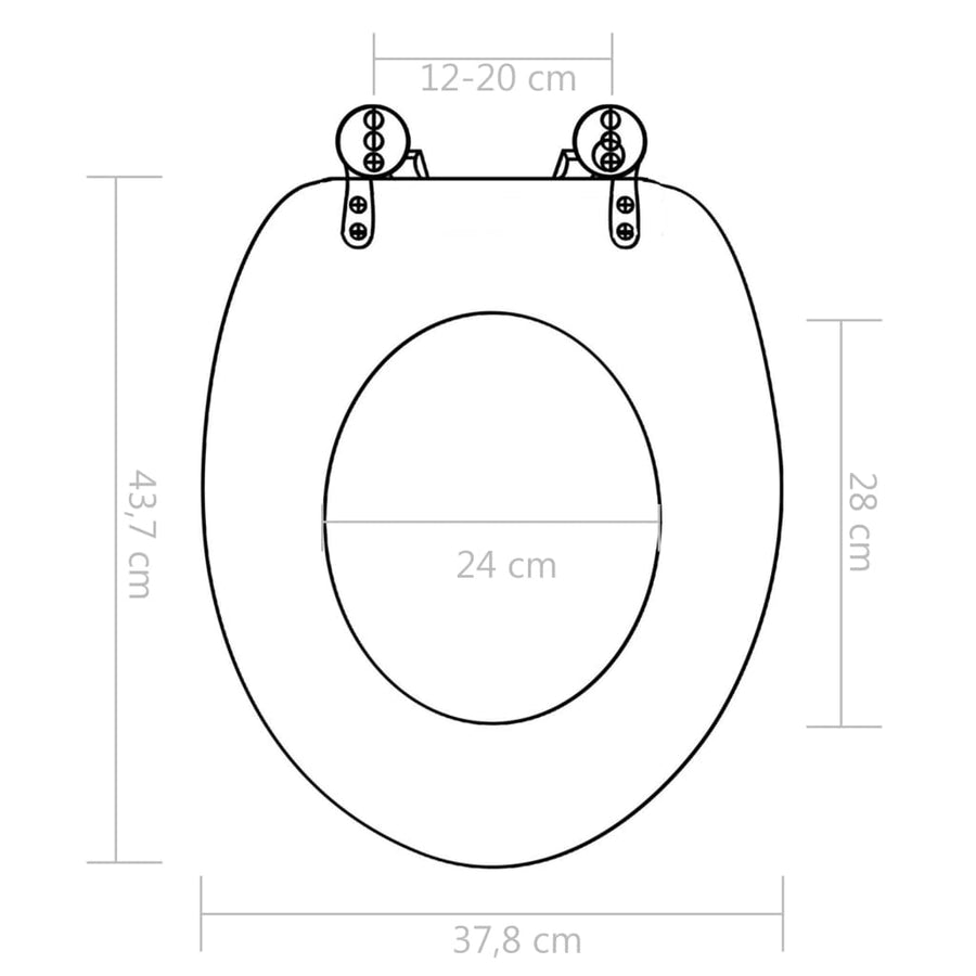 Toiletbrillen 2 st met soft-close deksels MDF kiezelontwerp 2 Kiezels Ja