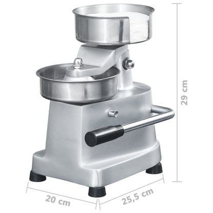 Hamburgerpersmachine Met 500 Scheidingsbladen 10 Cm Aluminium 100 mm