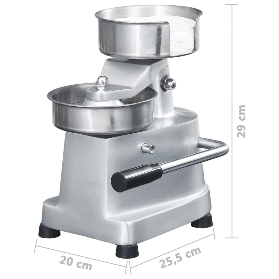 Hamburgerpersmachine Met 500 Scheidingsbladen 10 Cm Aluminium 100 mm