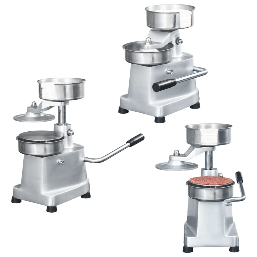 Hamburgerpersmachine Met 500 Scheidingsbladen 13 Cm Aluminium 130 mm
