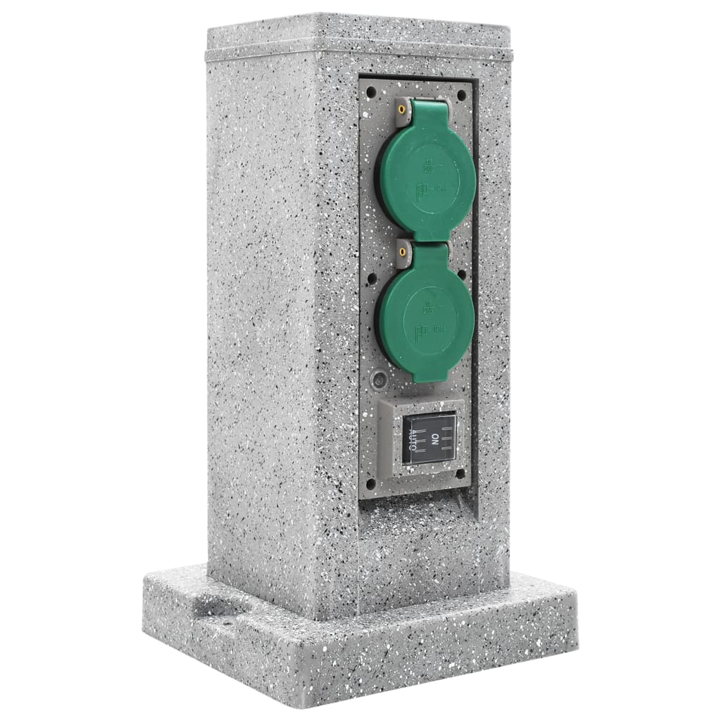 Buitenstopcontact Schemeringssensor Pilaar Kunststof