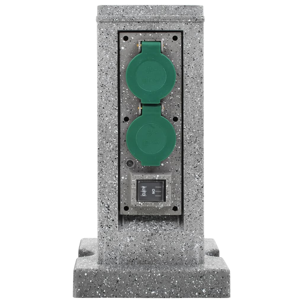 Buitenstopcontact Schemeringssensor Pilaar Kunststof