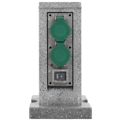 Buitenstopcontact Schemeringssensor Pilaar Kunststof