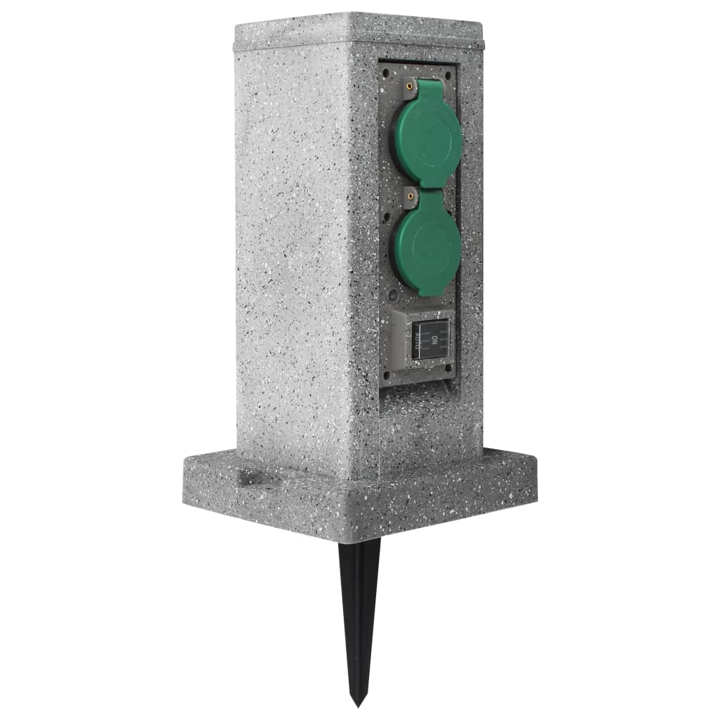 Buitenstopcontact Schemeringssensor Pilaar Kunststof