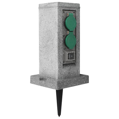 Buitenstopcontact Schemeringssensor Pilaar Kunststof