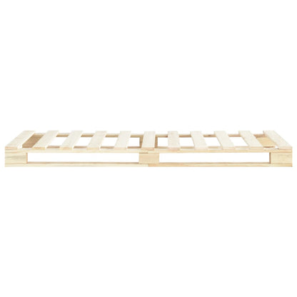 Bedframe Pallet Massief Grenenhout 100 x 200 cm Houtkleur