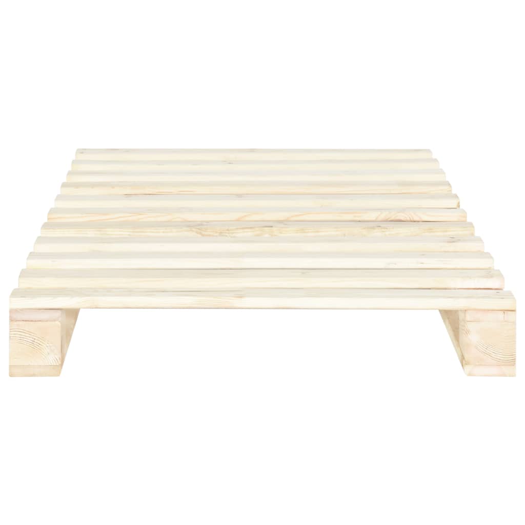 Bedframe Pallet Massief Grenenhout 100 x 200 cm Houtkleur