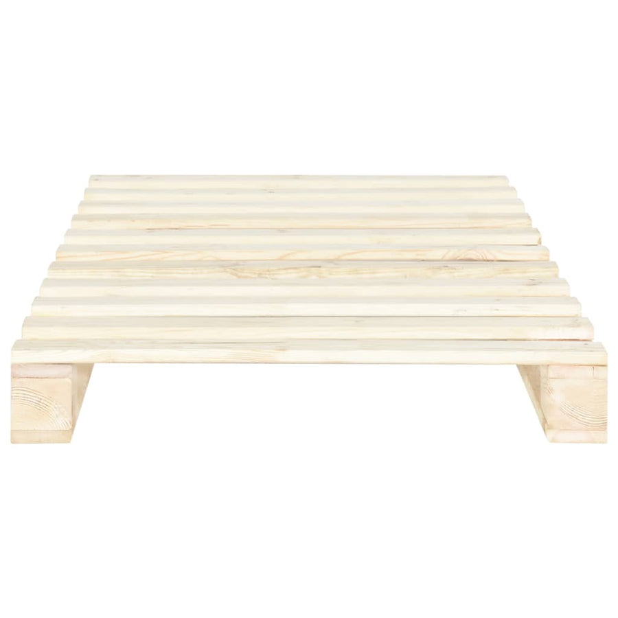 Bedframe Pallet Massief Grenenhout 100 x 200 cm Houtkleur