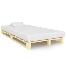 Bedframe Pallet Massief Grenenhout 120 x 200 cm Houtkleur