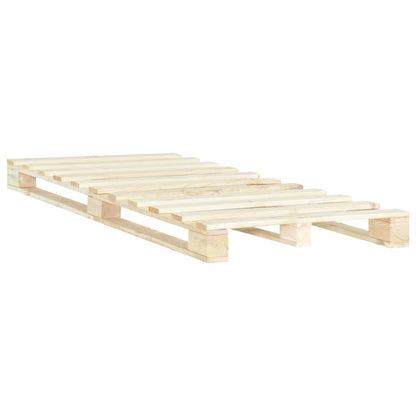 Bedframe Pallet Massief Grenenhout 120 x 200 cm Houtkleur