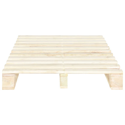Bedframe Pallet Massief Grenenhout 120 x 200 cm Houtkleur