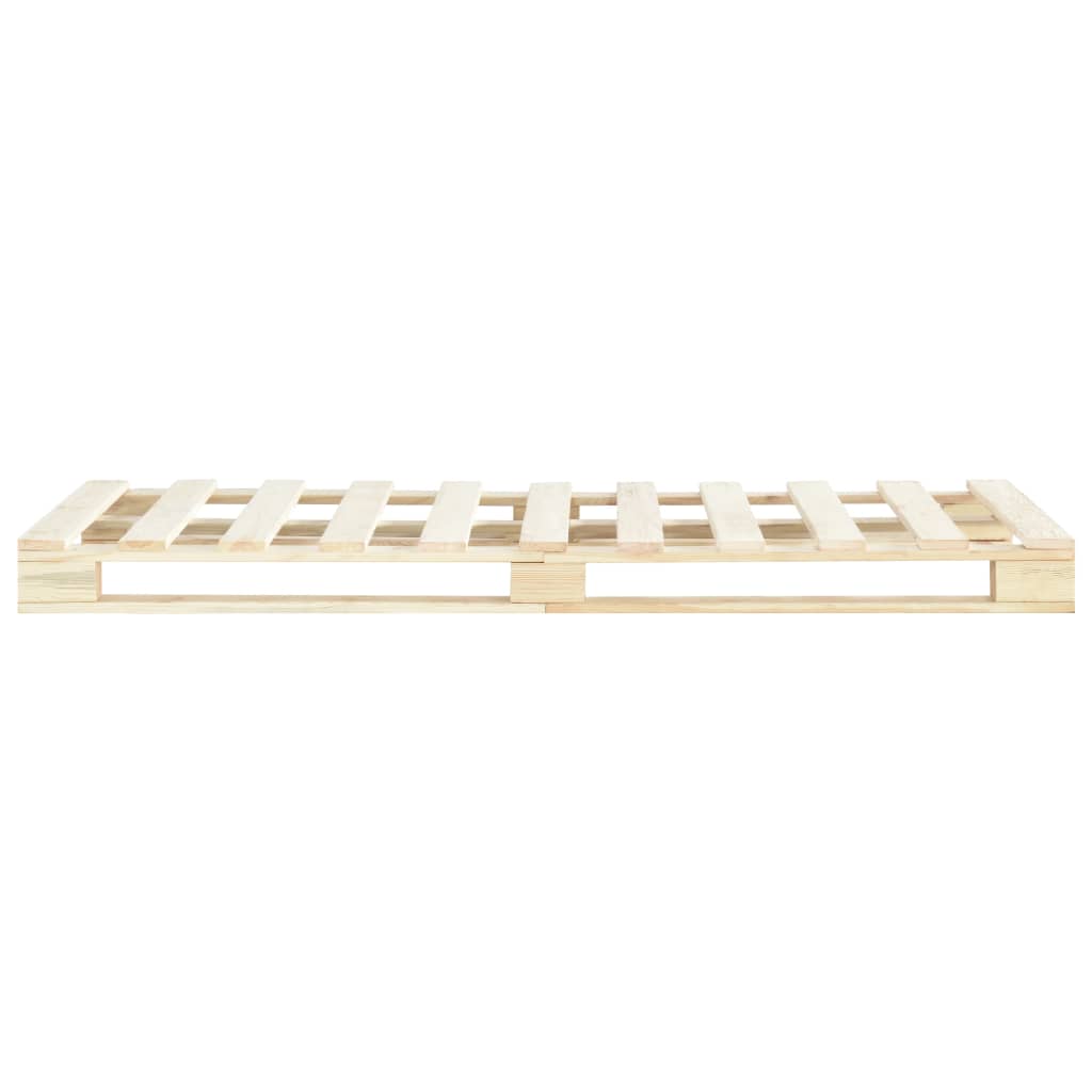 Bedframe Pallet Massief Grenenhout 120 x 200 cm Houtkleur