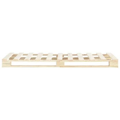 Bedframe Pallet Massief Grenenhout 120 x 200 cm Houtkleur