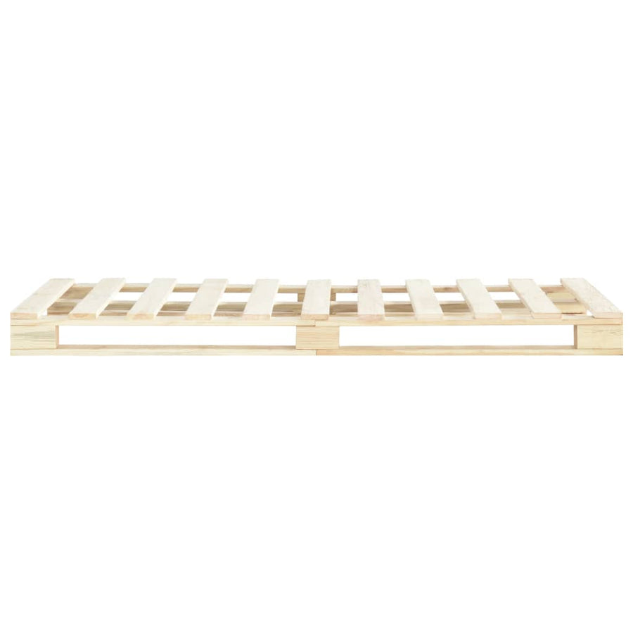 Bedframe Pallet Massief Grenenhout 120 x 200 cm Houtkleur