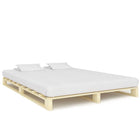 Pallet bed frame solid pine wood 140x200 cm