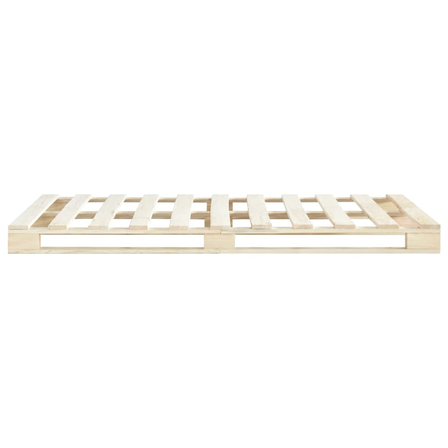 Bedframe Pallet Massief Grenenhout 140 x 200 cm Houtkleur