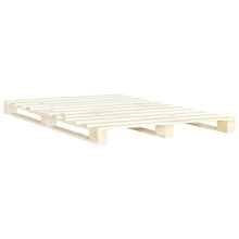 Bedframe Pallet Massief Grenenhout 160 x 200 cm Houtkleur