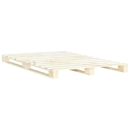 Bedframe Pallet Massief Grenenhout 160 x 200 cm Houtkleur