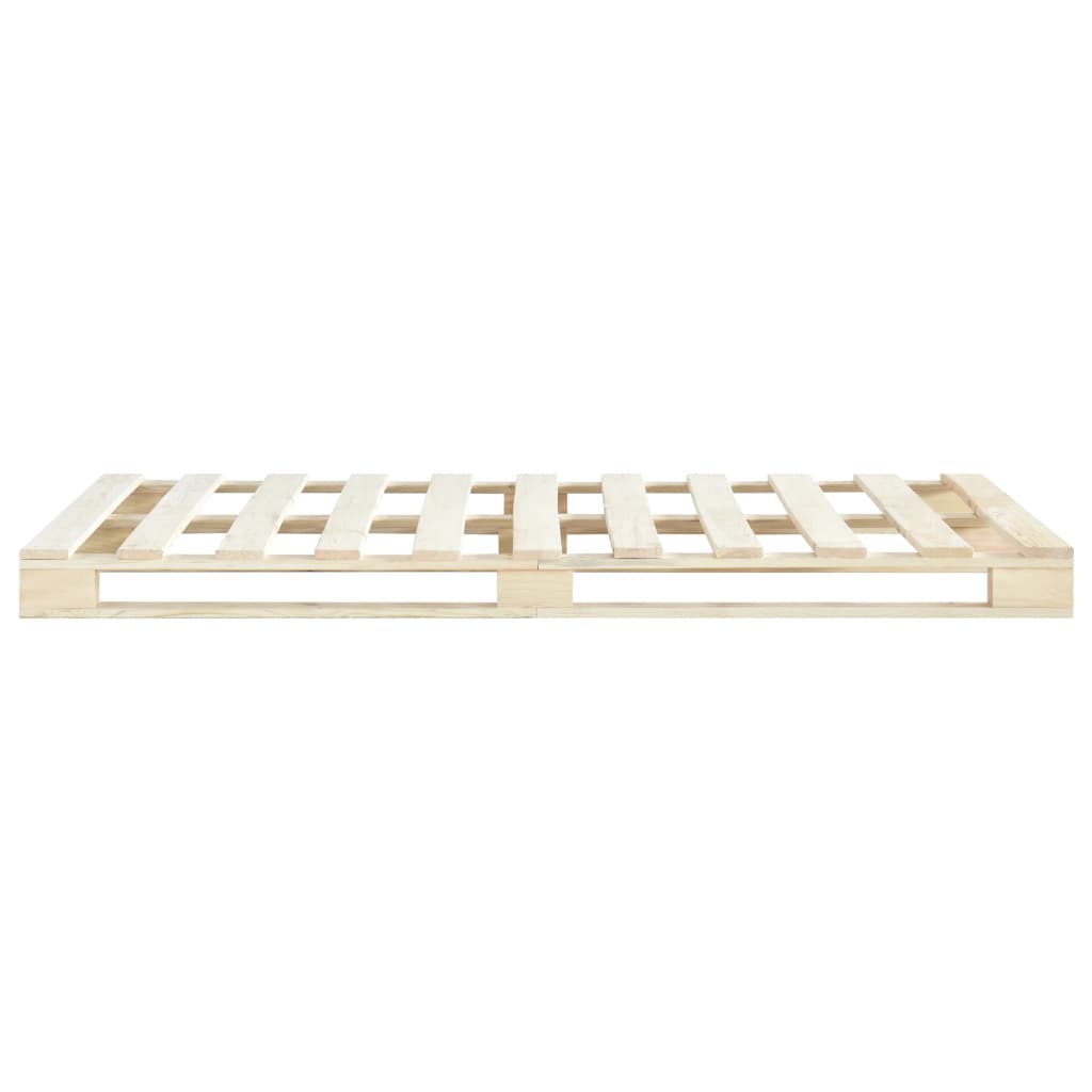 Bedframe Pallet Massief Grenenhout 160 x 200 cm Houtkleur