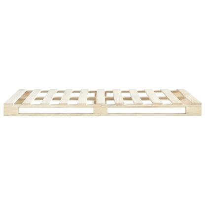Bedframe Pallet Massief Grenenhout 160 x 200 cm Houtkleur
