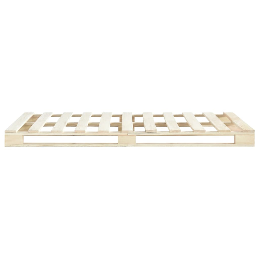Bedframe Pallet Massief Grenenhout 160 x 200 cm Houtkleur