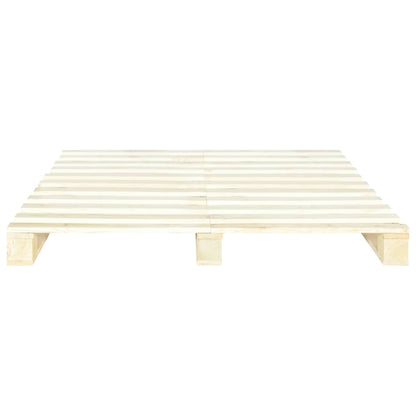 Bedframe Pallet Massief Grenenhout 160 x 200 cm Houtkleur