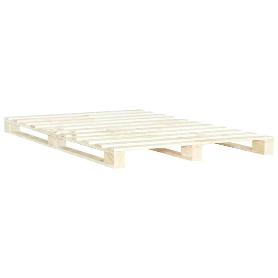 Bedframe Pallet Massief Grenenhout 180 x 200 cm Houtkleur