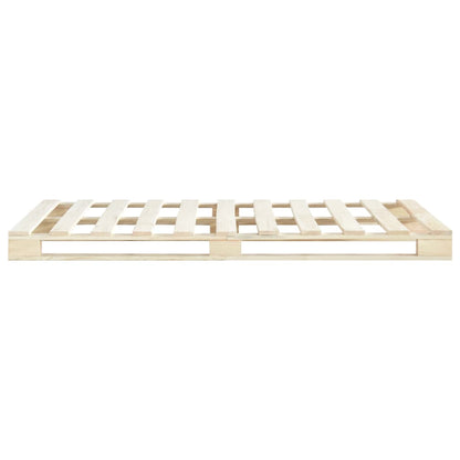 Bedframe Pallet Massief Grenenhout 180 x 200 cm Houtkleur
