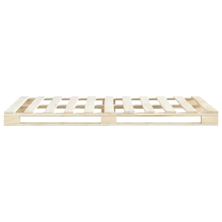 Bedframe Pallet Massief Grenenhout 200 x 200 cm Houtkleur
