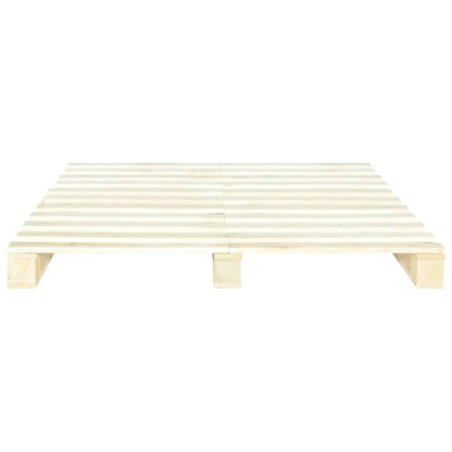 Bedframe Pallet Massief Grenenhout 200 x 200 cm Houtkleur