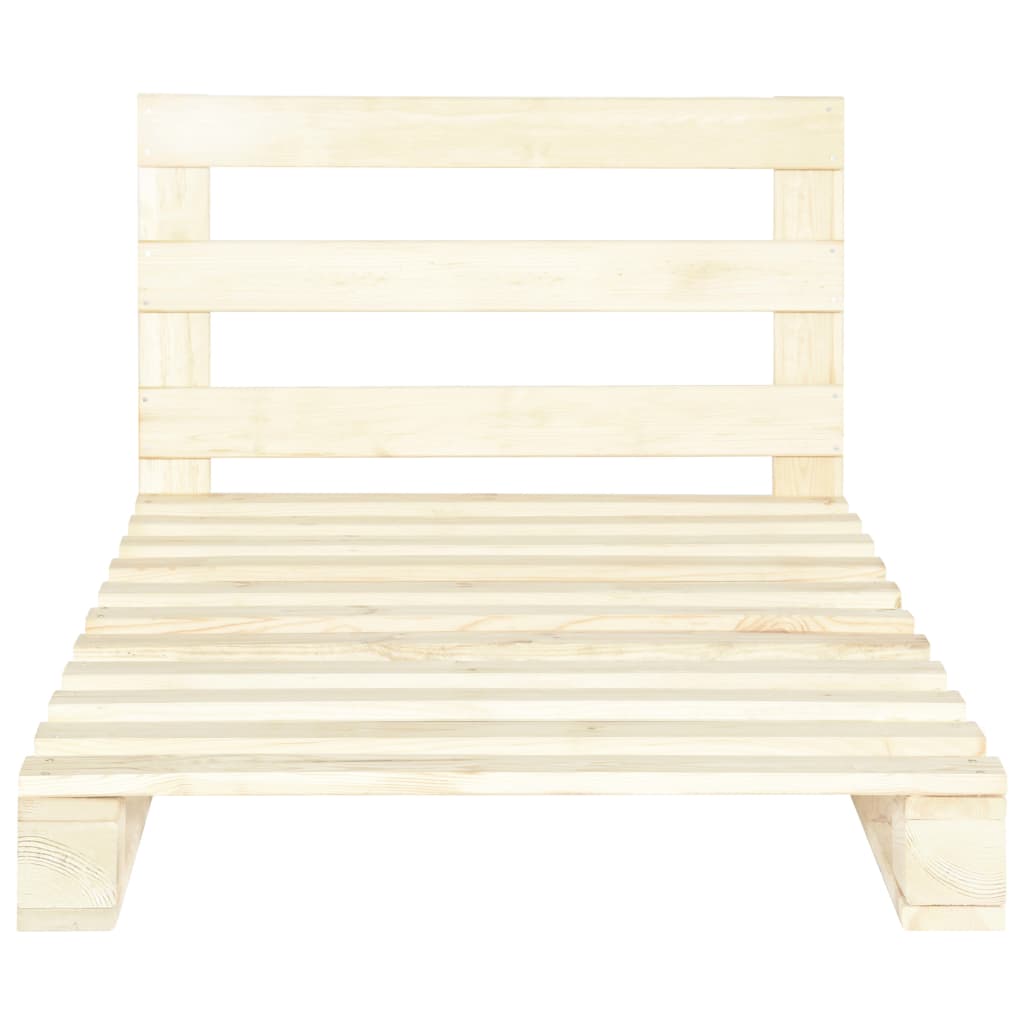 Bedframe Pallet Massief Grenenhout 90 x 200 cm