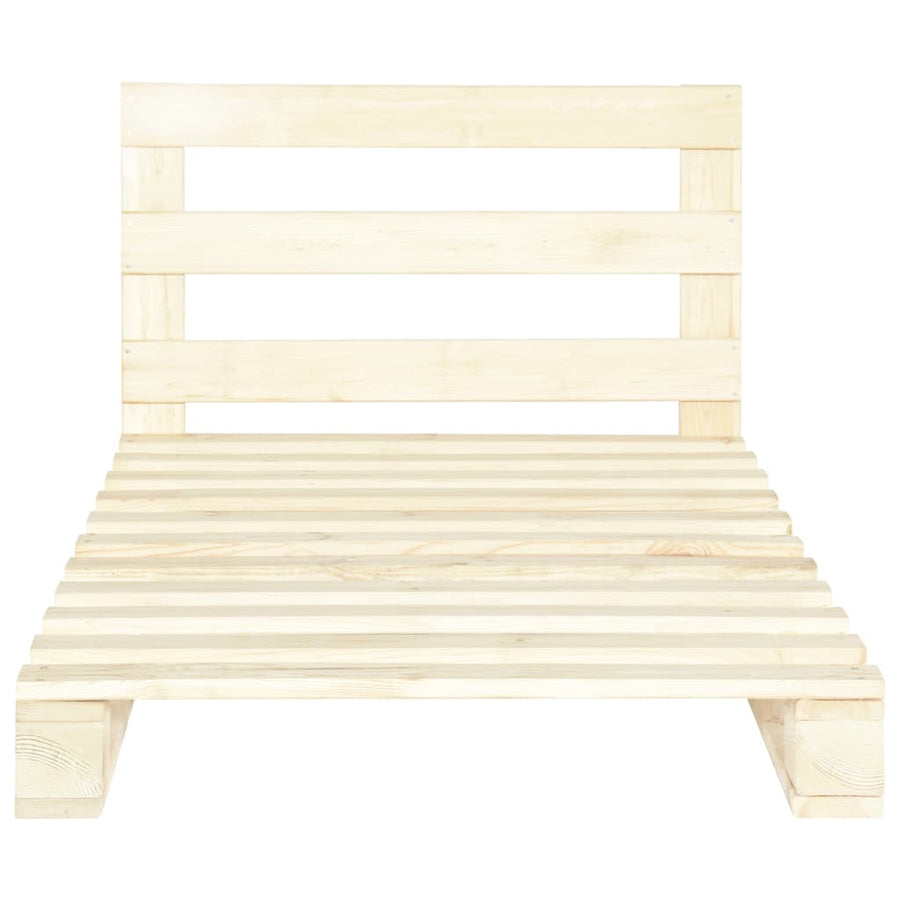 Bedframe Pallet Massief Grenenhout 90 x 200 cm