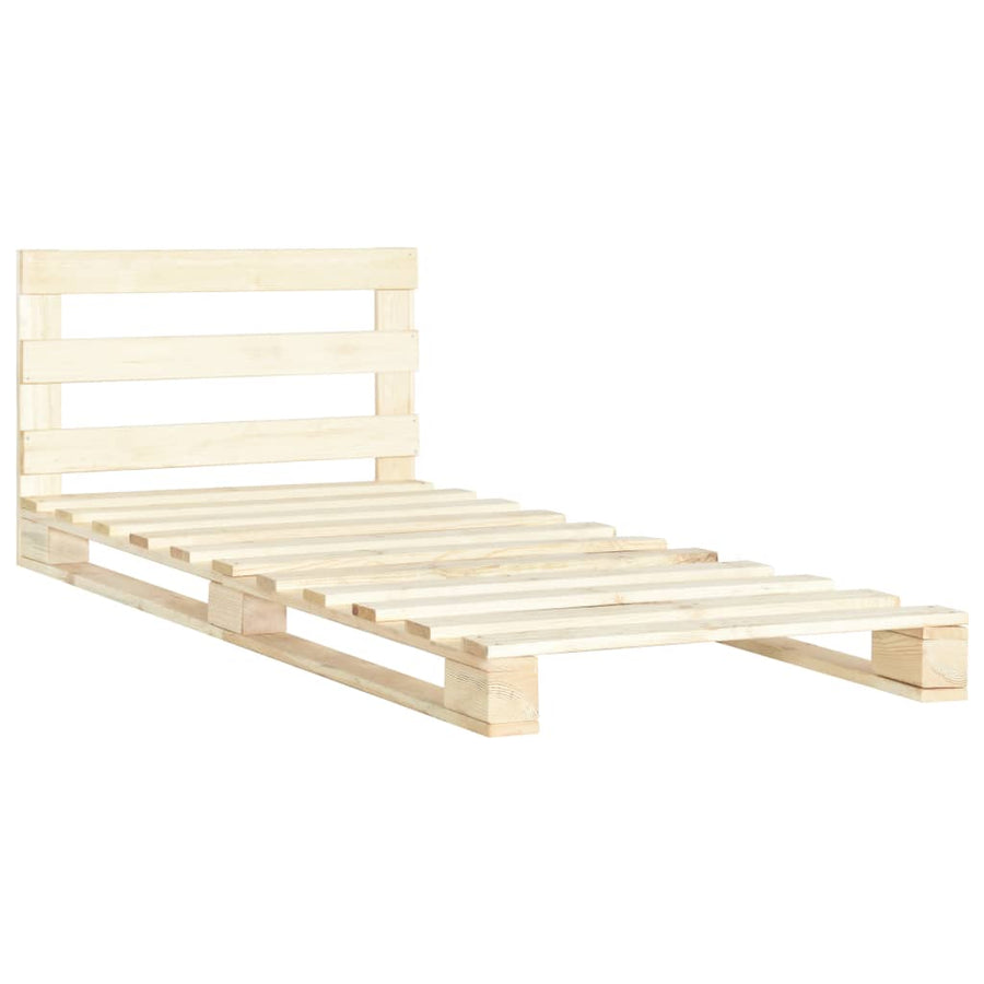 Bedframe Pallet Massief Grenenhout 100 x 200 cm