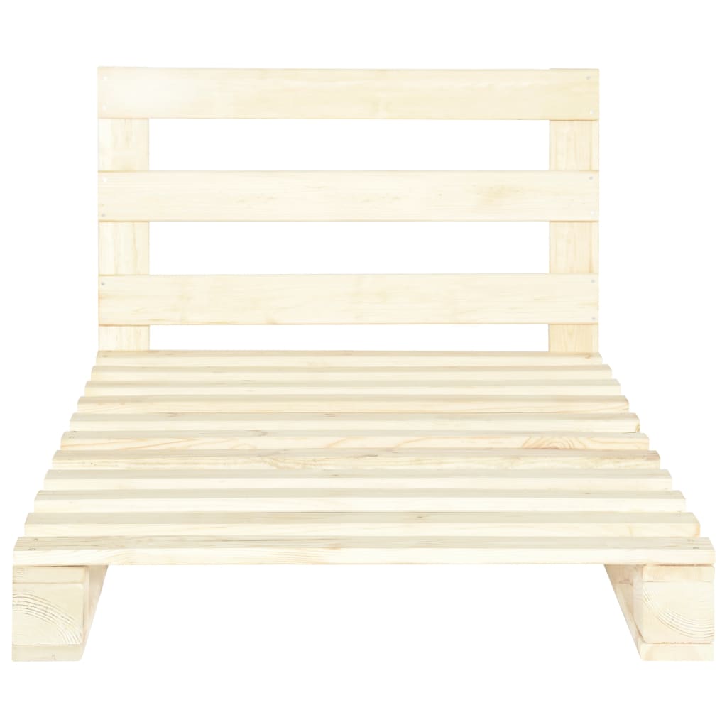 Bedframe Pallet Massief Grenenhout 100 x 200 cm