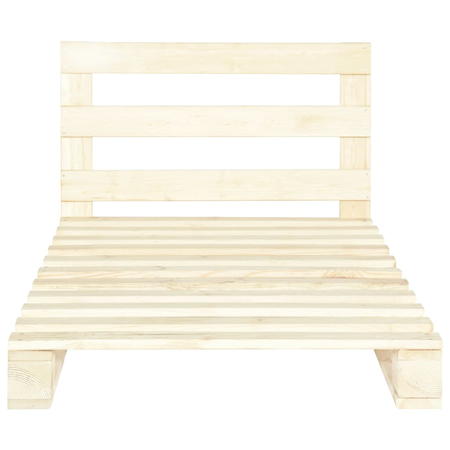 Bedframe Pallet Massief Grenenhout 100 x 200 cm