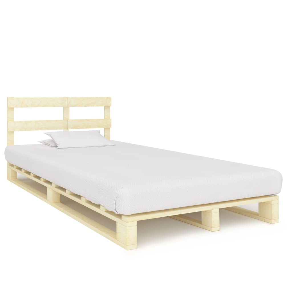 Bedframe Pallet Massief Grenenhout 120 x 200 cm