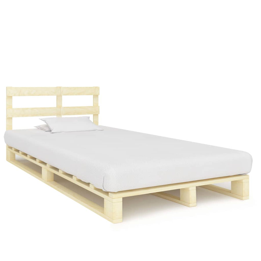 Bedframe Pallet Massief Grenenhout 120 x 200 cm