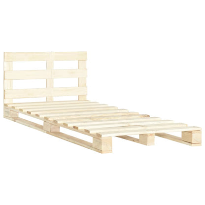 Bedframe Pallet Massief Grenenhout 120 x 200 cm