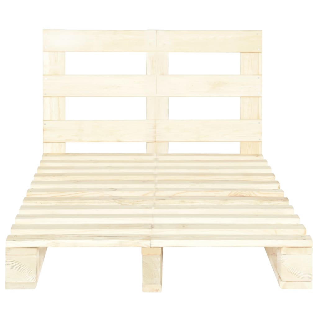 Bedframe Pallet Massief Grenenhout 120 x 200 cm