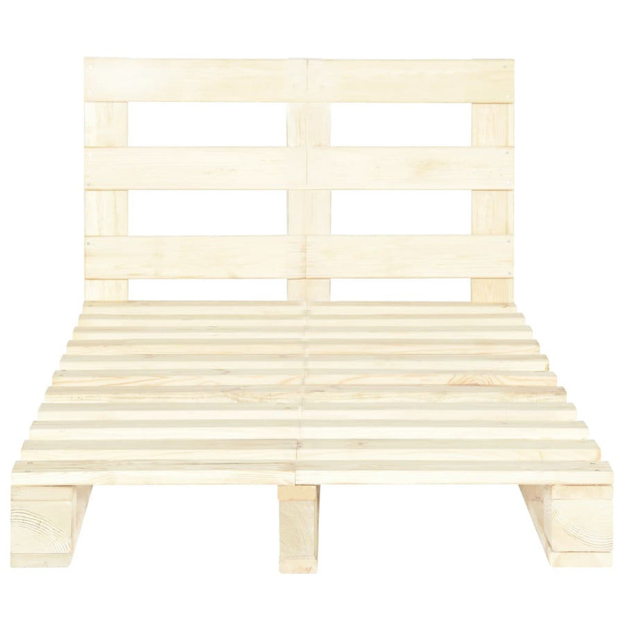 Bedframe Pallet Massief Grenenhout 120 x 200 cm